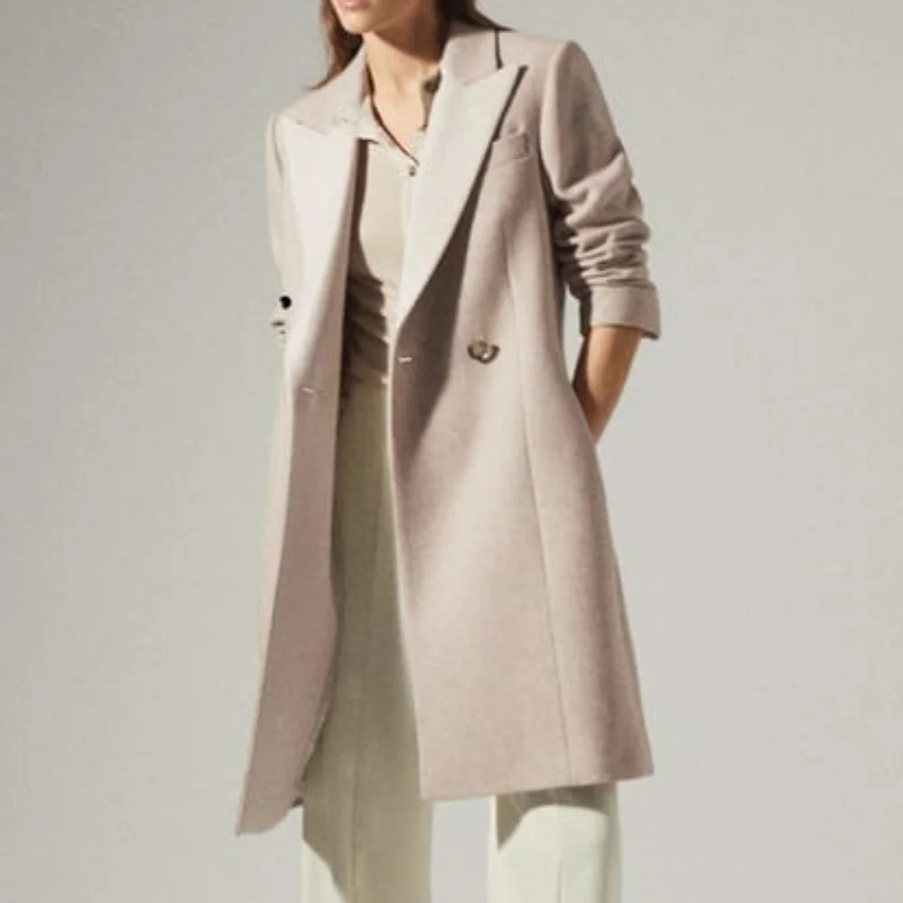 NWT REISS | Mandie Contrast Collar Mid-Length Coat - Picture 1 of 15